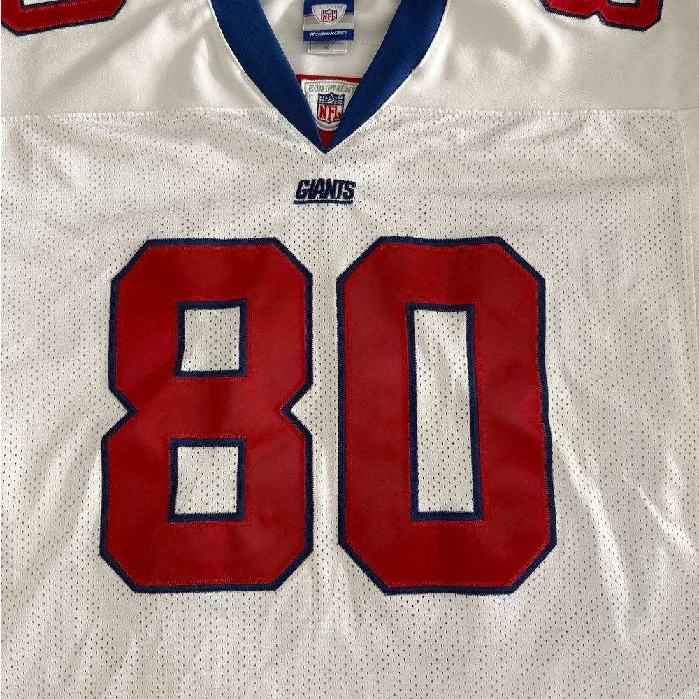 Jeremy Shockey Reebok Authentic White Alternate Jersey Stitched - Size 50